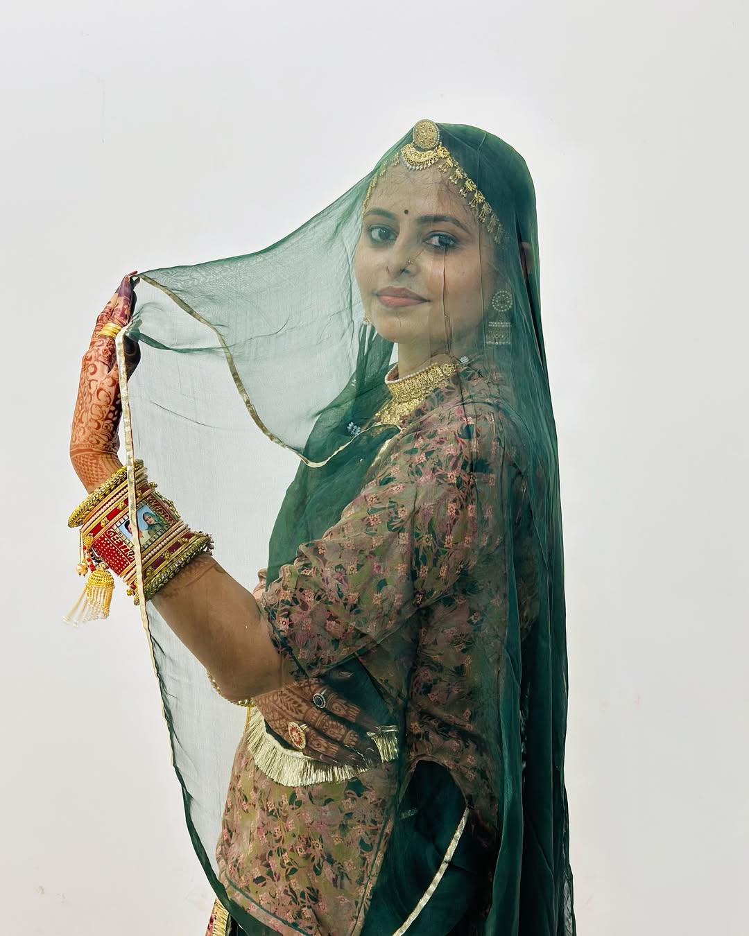Baisa Floral Printed BSY Fabric  – Traditional Rajasthani Poshak Material